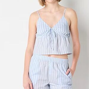 Light Blue Striped Women's Sleep Cami top